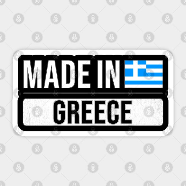 Made In Greece - Gift for Greek With Roots From Greece Sticker by Country Flags